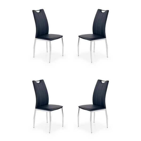 Cztery krzesła czarne - 4809