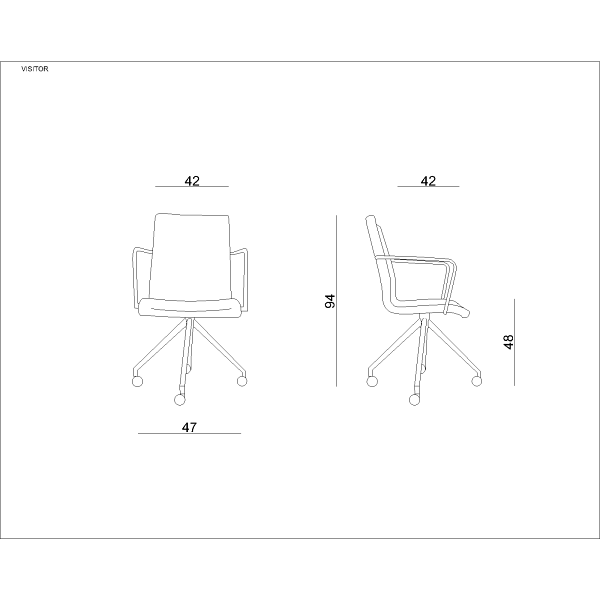 Fotel Visitor czarny - Unique