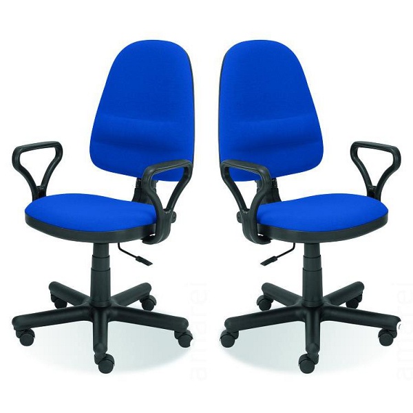 Dwa krzesła biurowe  niebieskie - 6060