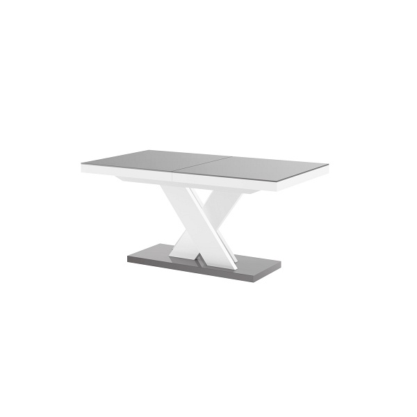 Stół Xenon Lux blat / podstawa: szary połysk, nogi: biały połysk- Hubertus Meble