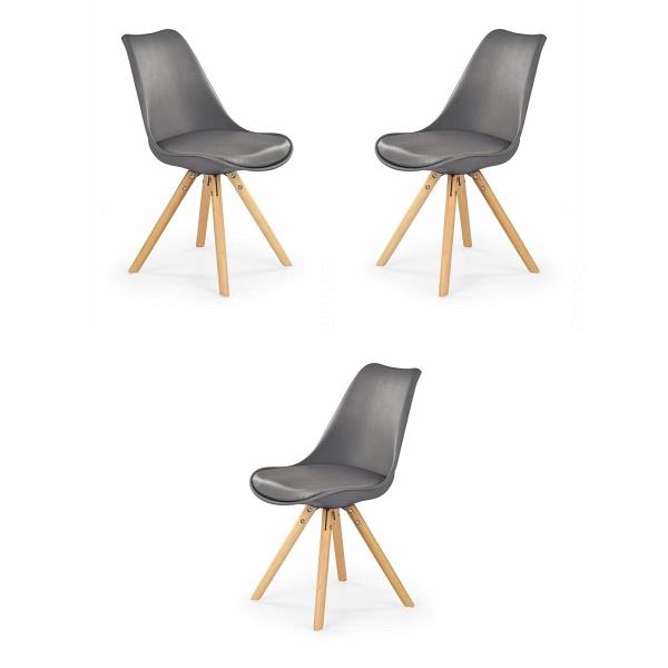 Trzy krzesła popielate - 1715