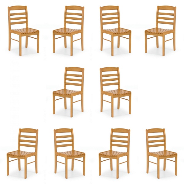 Dziesięć krzeseł olcha złota - 6732