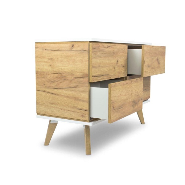 Komoda Jorgen 4 złoty dąb