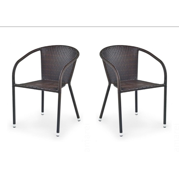 Dwa krzesła ciemno brązowe - 6163