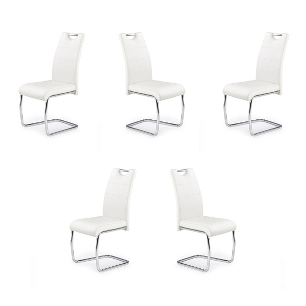 Pięć krzeseł białych - 0114