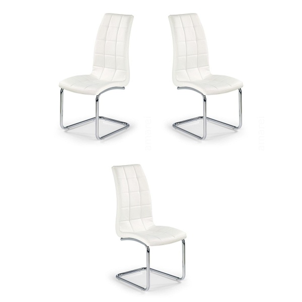 Trzy krzesła białe - 6545