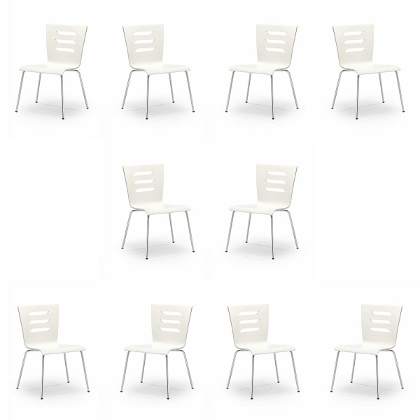 Dziesięć krzeseł białych - 6743