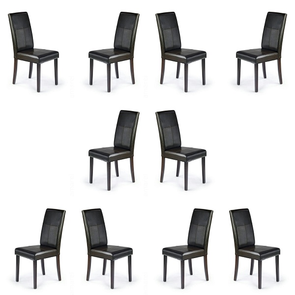 Dziesięć krzeseł wenge / ciemny brąz - 7006