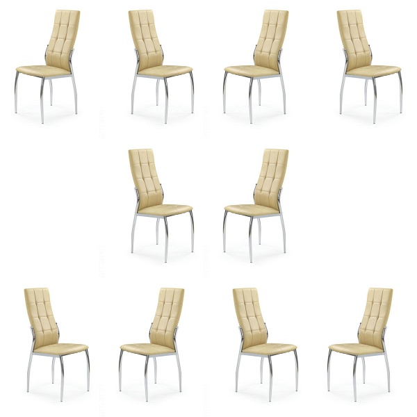 Dziesięć krzeseł beżowych - 0046