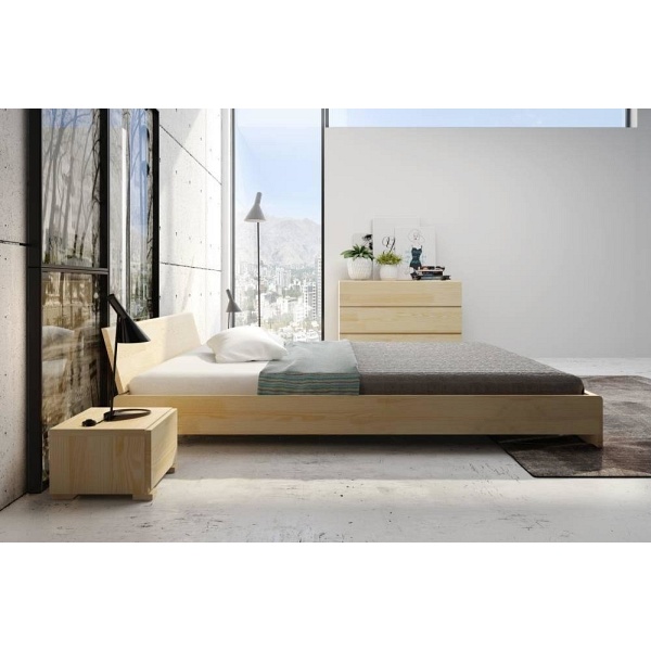 Łóżko drewniane sosnowe Vestre Niskie - Skandica