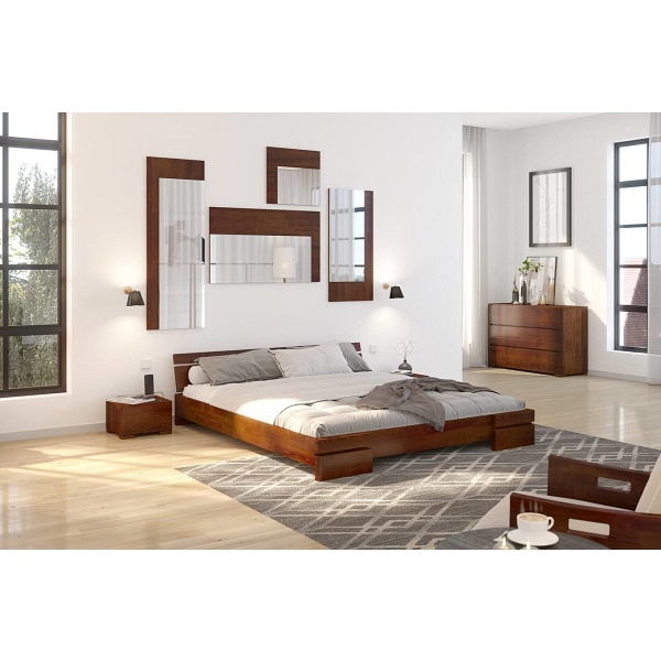 Łóżko drewniane sosnowe Sparta Niskie - Skandica