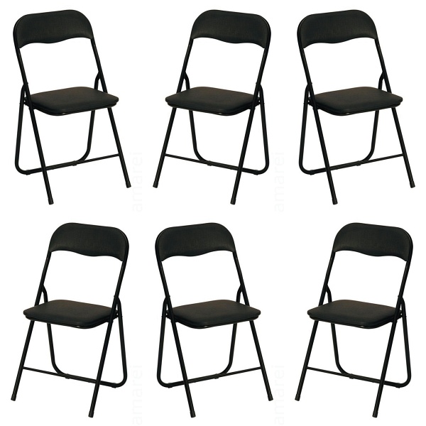 Sześć krzeseł czarnych - 7616