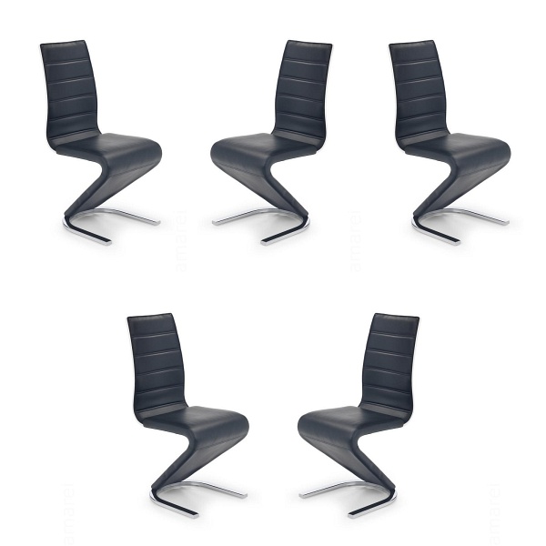 Pięć krzeseł czarnych - 7466