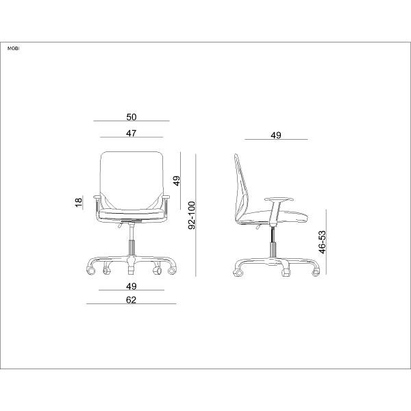 Fotel Mobi / pomarańczowy - Unique
