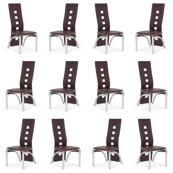 Dwanaście krzeseł ciemno brązowych - 1178