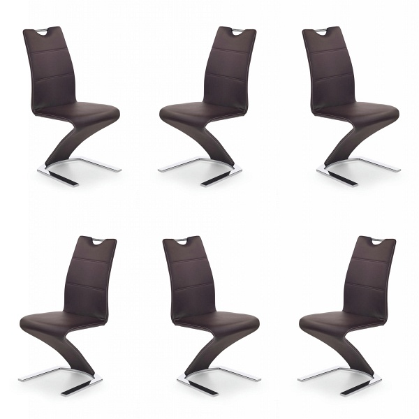 Sześć krzeseł brązowych - 4922