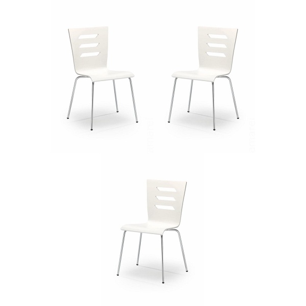 Trzy krzesła białe - 6743
