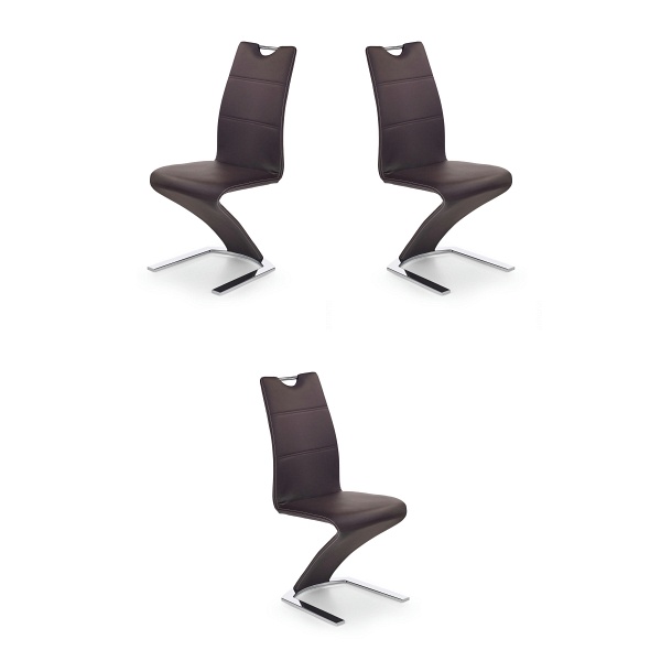 Trzy krzesła brązowe - 4922