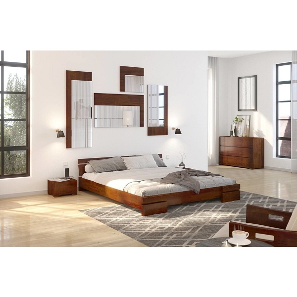 Łóżko drewniane sosnowe Sparta Long - Skandica