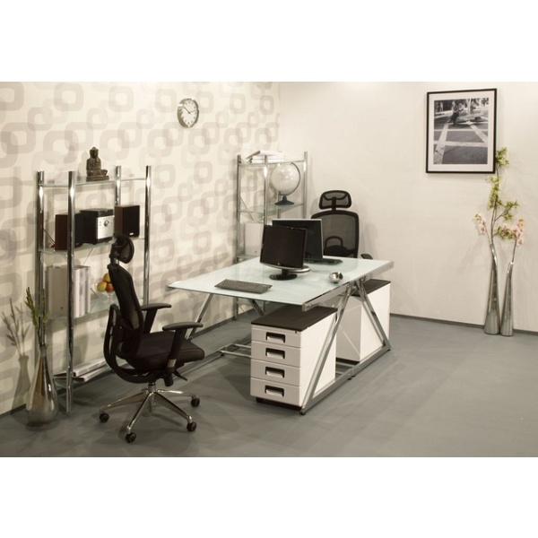 Biurko Z-Line - Chrom - Computer Desk White - Unique