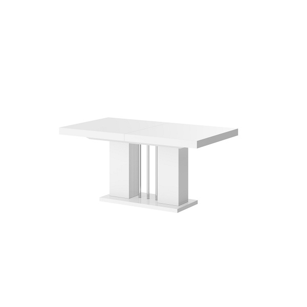 Stół Lorena blat/noga/podstawa: biały połysk - Hubertus Meble