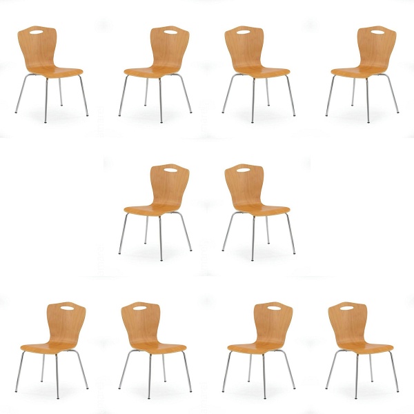 Dziesięć krzeseł olcha - 7594