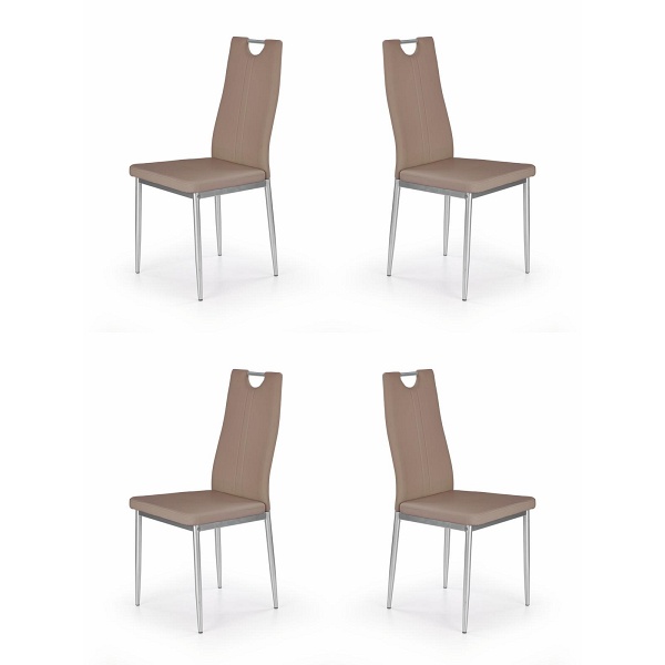 Cztery krzesła cappucino - 2675
