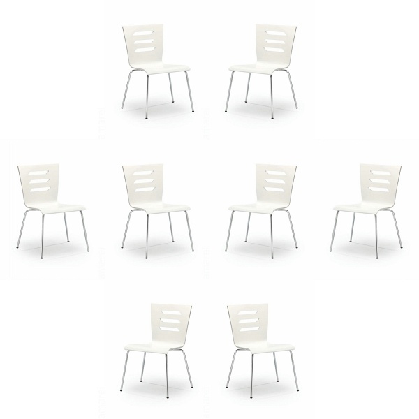 Osiem krzeseł białych - 6743