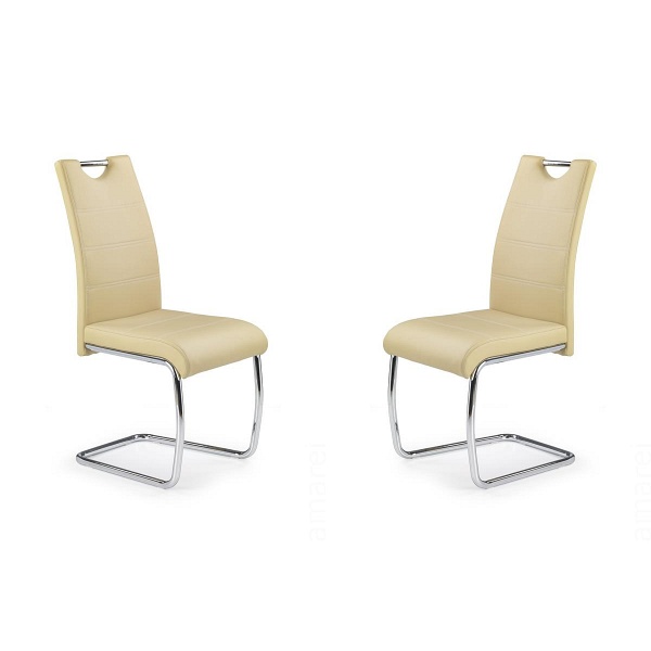 Dwa krzesła beżowe - 0107