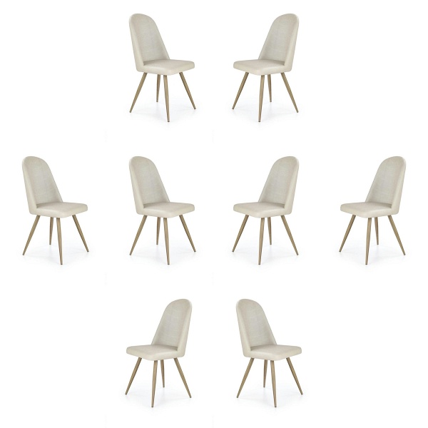 Osiem krzeseł ciemno kremowych dąb miodowy - 0428
