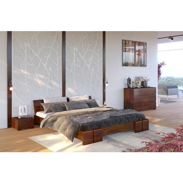 Łóżko drewniane sosnowe Vestre Niskie - Skandica