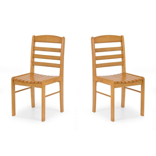 Dwa krzesła olcha złota - 6732