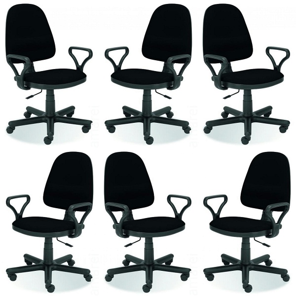 Sześć krzeseł biurowych - 6114
