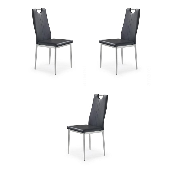 Trzy krzesła czarne - 8241
