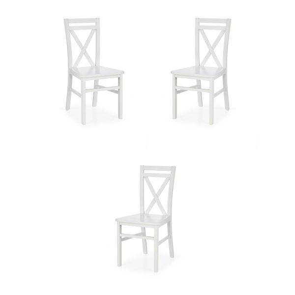 Trzy krzesła białe - 8074