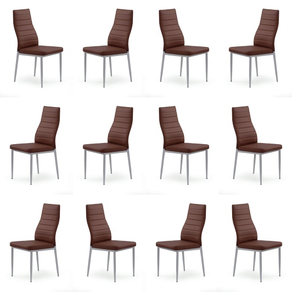 Dwanaście krzeseł ciemno brązowych - 2021