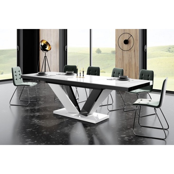 Stół Viva 2 biały połysk - Hubertus Meble