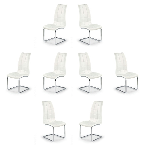 Osiem krzeseł białych - 6545