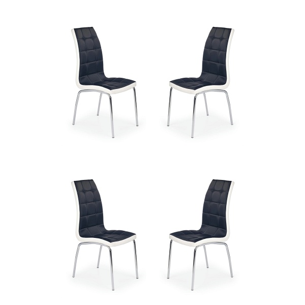 Cztery krzesła czarno - białe - 4786