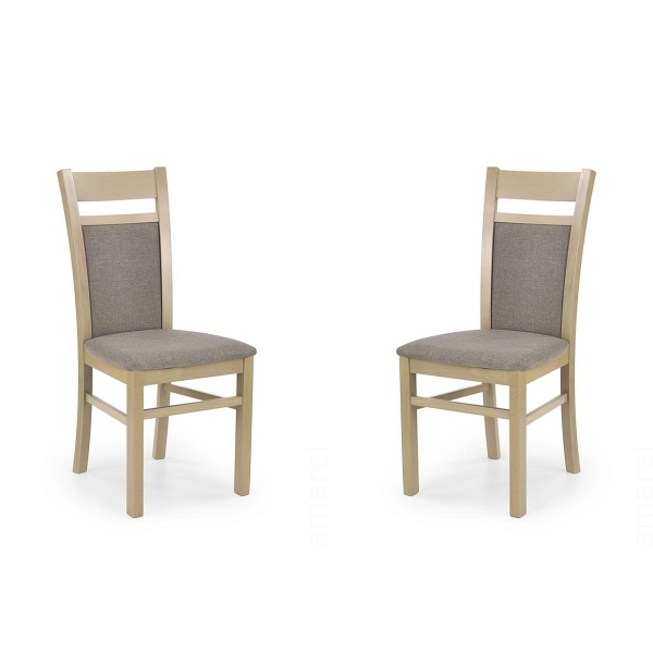 Dwa krzesła tapicerowane  dąb sonoma  - 0978