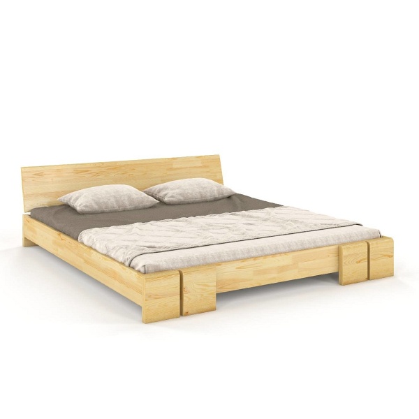Łóżko drewniane sosnowe Vestre Niskie - Skandica