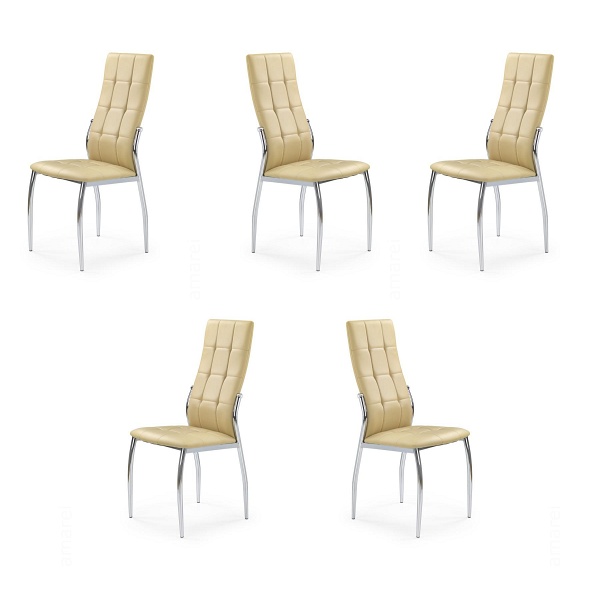 Pięć krzeseł beżowych - 0046