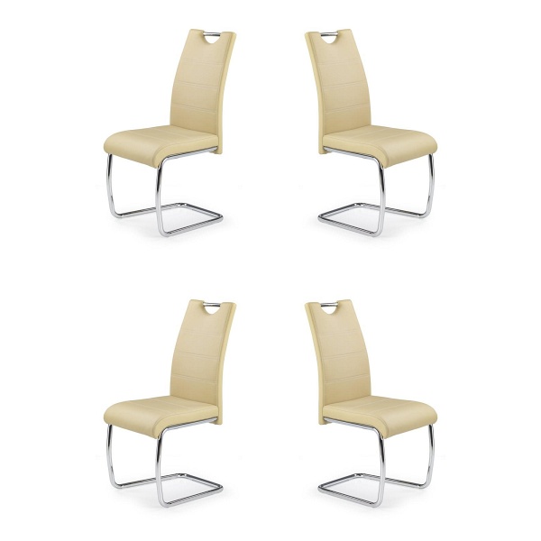 Cztery krzesła beżowe - 0107