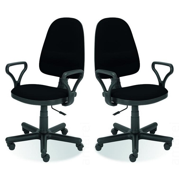 Dwa krzesła biurowe  czarne - 6114