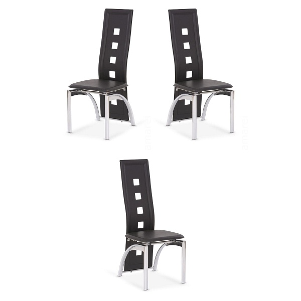Trzy krzesła czarne - 3530