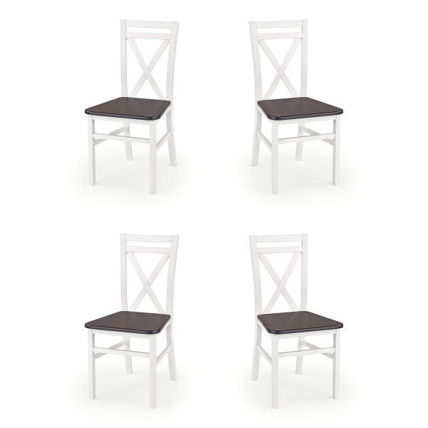 Cztery krzesła białe olcha - 1258