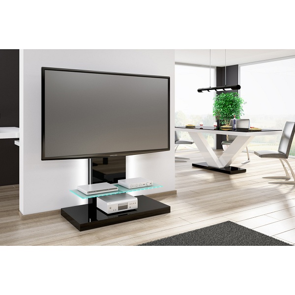 Stolik Rtv Marino Max czarny połysk - Hubertus Meble