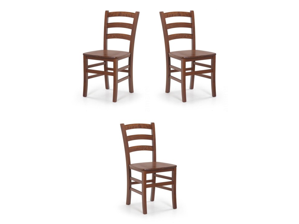 Trzy krzesła czereśnia antyczna - 7099
