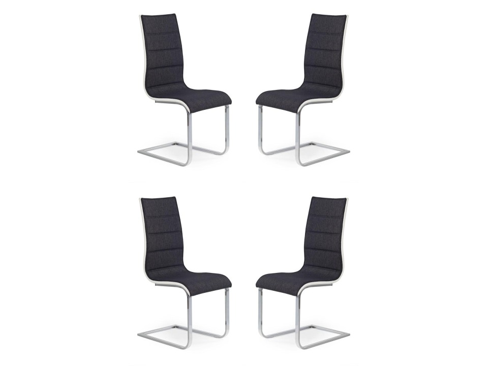 Cztery krzesła grafitowe - 4863