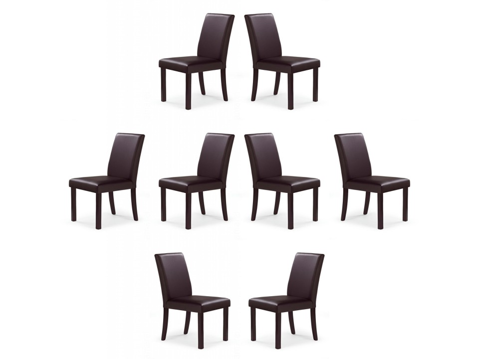Osiem krzeseł ciemny orzech / brąz - 5198